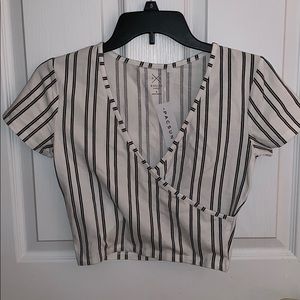 Short sleeve striped shirt small